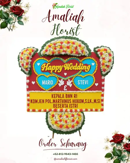 Papan Bunga Pernikahan Karyasari